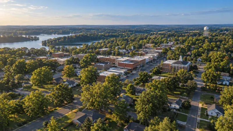 Aerial view of Stanfield, NC